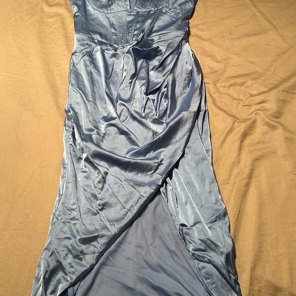 Sophisticated Satin Gown in Blue